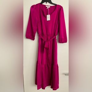 Lucky Brand Fuchsia Pink Boho Dress NWT